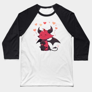 Kawaii demon in love Baseball T-Shirt